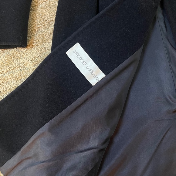 Calvin Klein Women's Single-Breasted Button Coat Wool Blend Black -2 - Picture 7 of 7